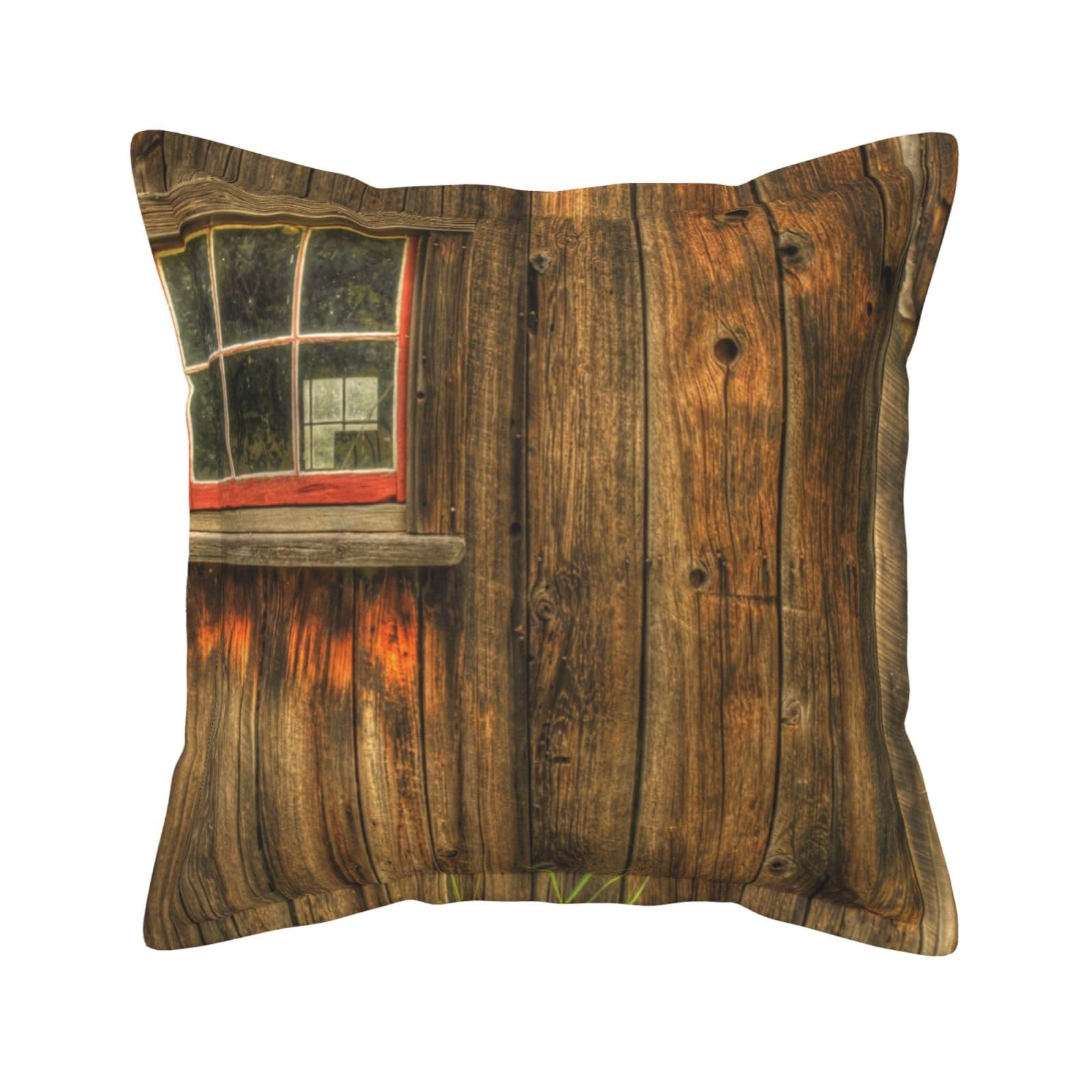 Housse de coussin de porte de grange en cuir imprimé haut de gamme pour canapé et terrasse 50cm