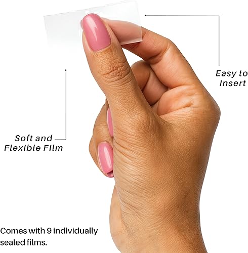 Miniatura 3 de VCF Película anticonceptiva vaginal con espermicida, 1 caja de 9 previene el embarazo, nonoxyl-9 mata el esperma al contacto, sin hormonas, fácil de