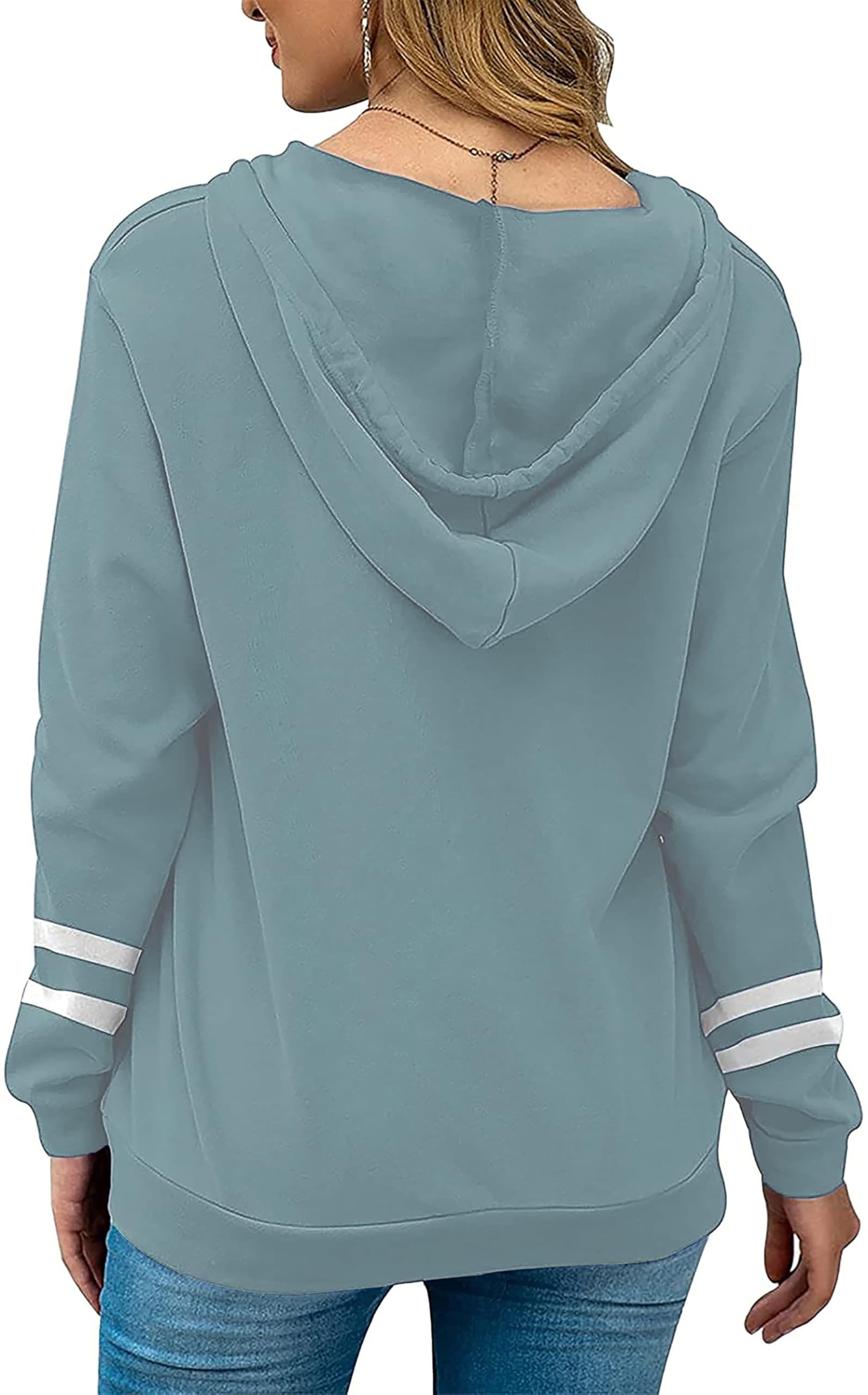 Jhsnjnr Veste de survêtement pour femme avec capuche à manches longues et fermeture éclair - Veste polaire de sport - Veste de jogging