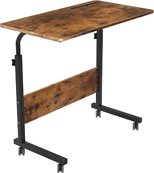31.5 Inch End Table Computer Desk, Modern Simple Gaming Desk Home Office Desks, Writing Study Table Small Desk, Rustic Brown