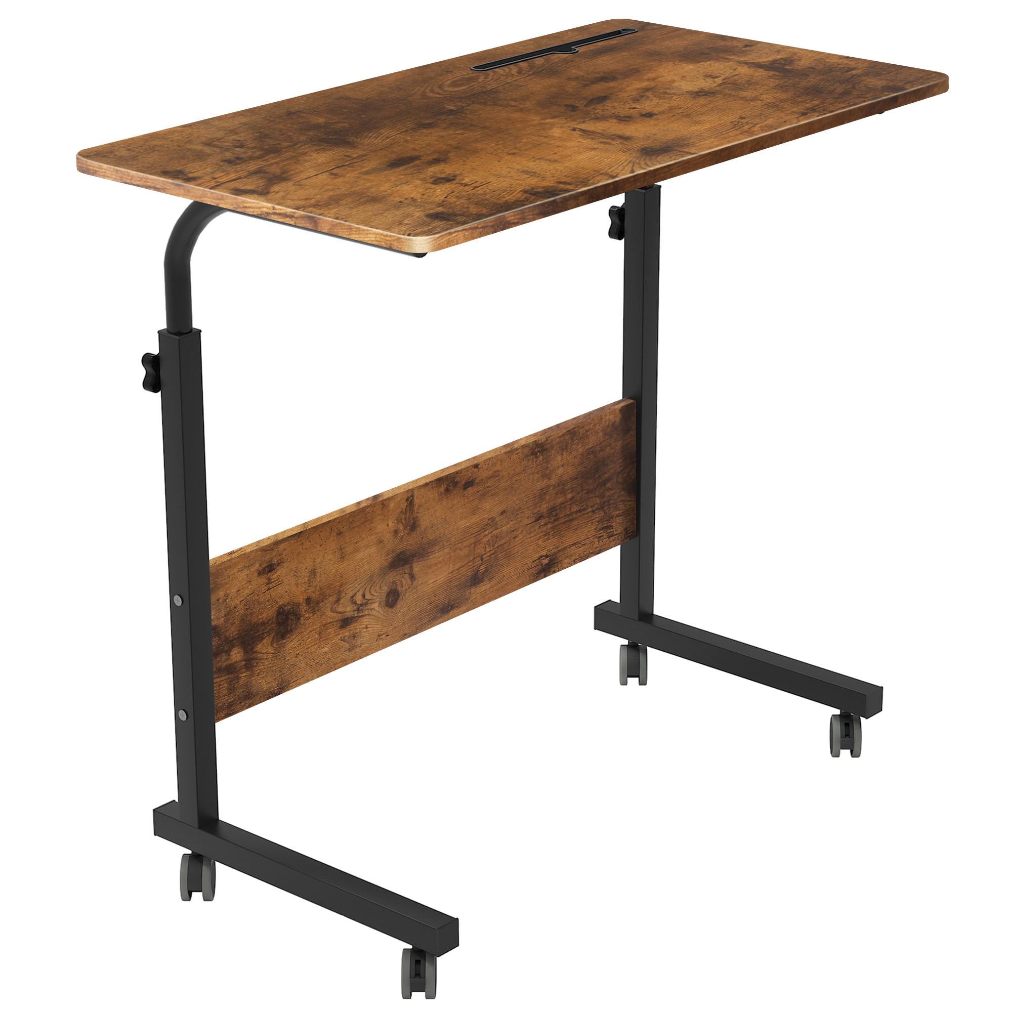 sogesfurniture - Tavolino ausiliario con ruote, colore marrone vintage