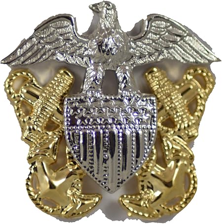 USN GARRISON CAP BADGE LAPEL PIN OR HAT 
