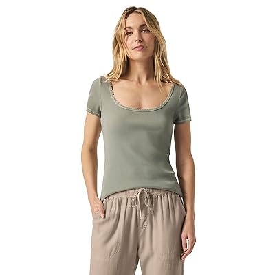 Splendid Posie Scoop Neck Short Sleeve T Shirts Women