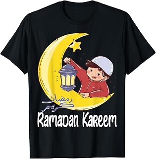 Kids Ramadan Kareem Tshirt for Boys Youth Ramadan Month T-Shirt