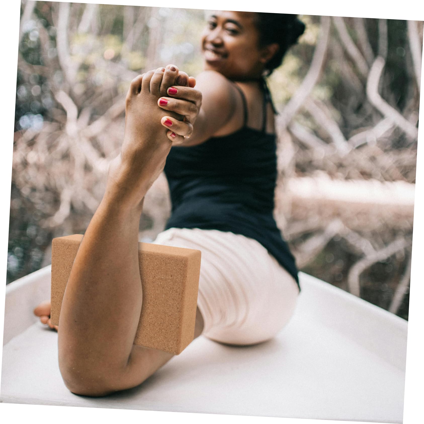 Bloque de Yoga de Corcho Triangular de Alta Densidad | Bloques de Yoga, Mandala, para Entrenamiento Físico y Relajación Corporal
