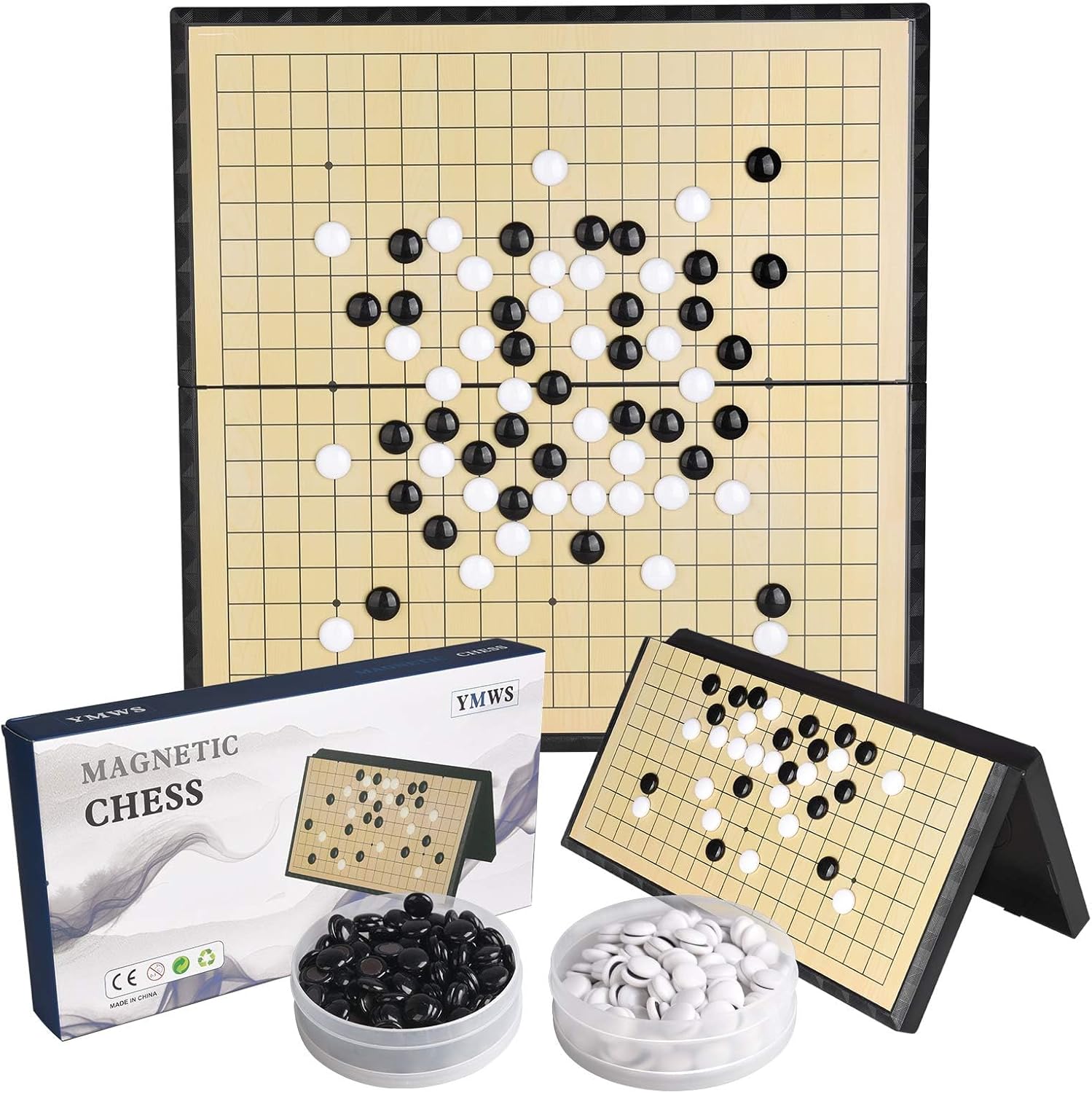 Go Game Set 19x19 Chinese Chess Set Portable with