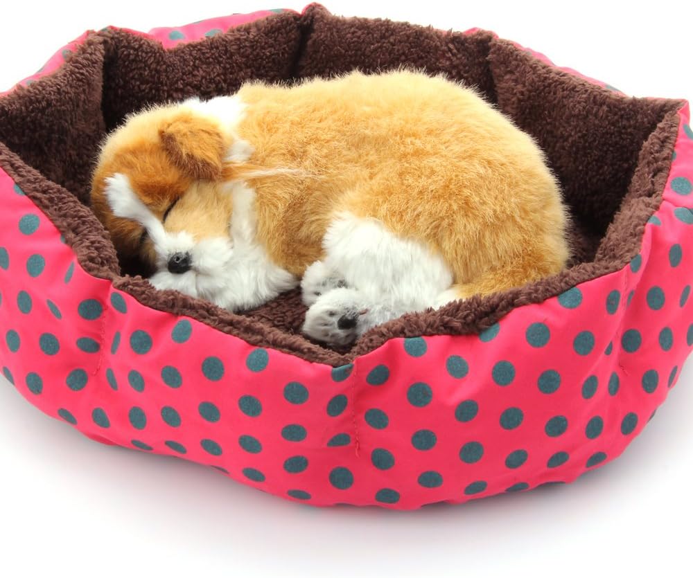 Masione Pet Bed Dog Puppy Cat Soft Cotton Fleece Warm Nest House Mat (Red)