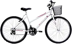 Bicicleta de Passeio Saidx Bike Feminina, Aro 26 de 18 Marchas, Freio V Brake