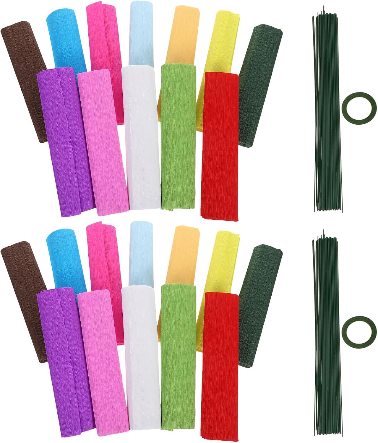 Colorful Crepe Paper Sheets for Flower Craft and Gift Wrapping Set