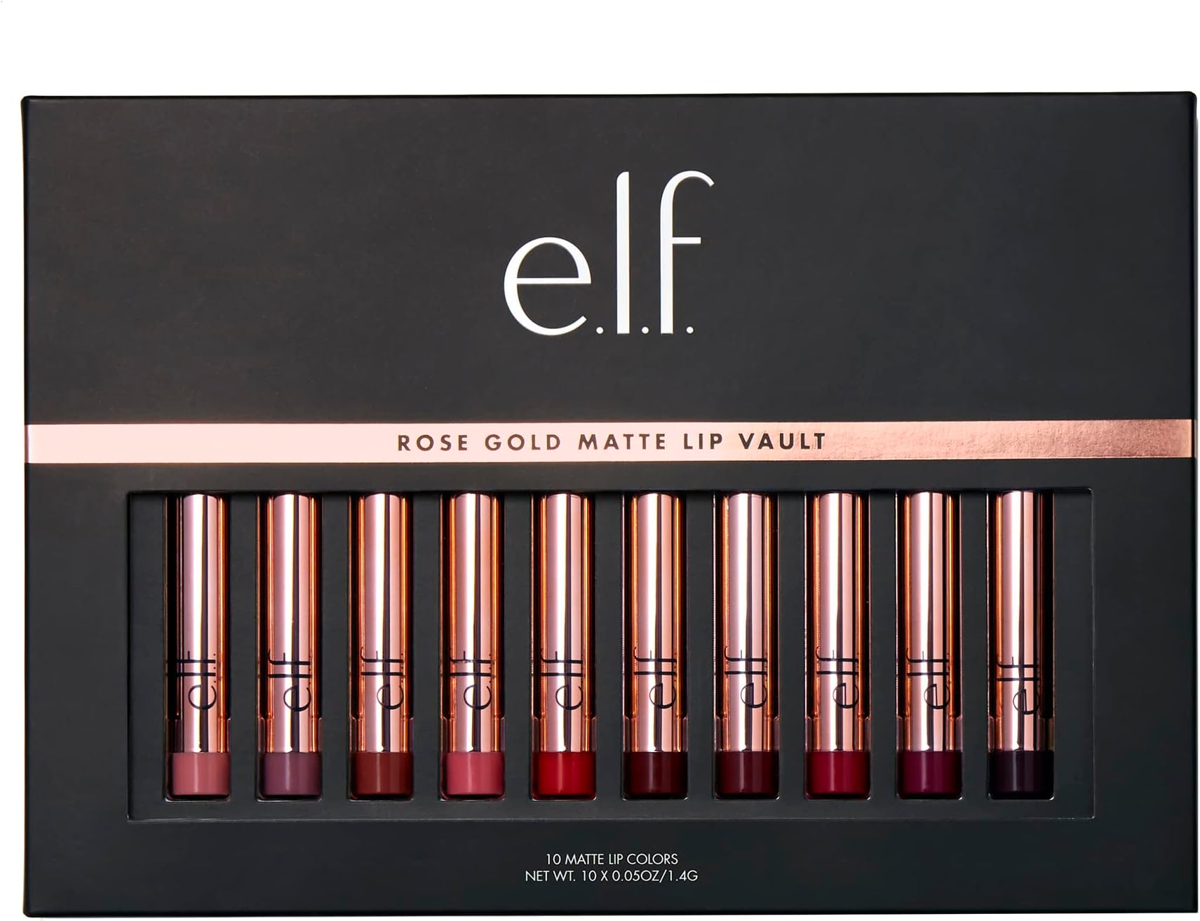 e.l.f. Rose Gold Matte Lip Vault, 0 Piece Lip Set