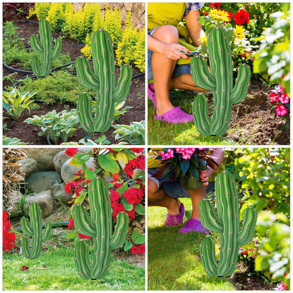 VILLCASE Sculpture, Outdoor Yard Garden Stake, Plant Home Decor Lawn Ornaments for Patio Lawn, Acrylic Cactus Yard Garden Art