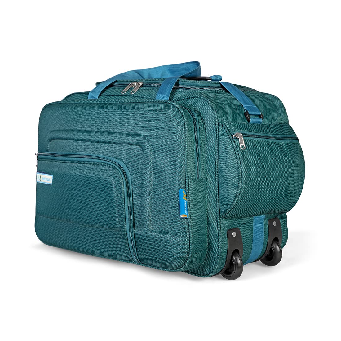 M MEDLER Aquiver Nylon 55 Litres Waterproof Strolley Duffle Bag- 2 Wheels - Spinner Luggage Bag (Turquoise) (B09V7L1H9X) Amazon Price History, Amazon Price Tracker