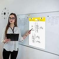 Vista 5 de Caballete súper pegajoso blanco, 25 x 30 pulgadas, papel de caballete autoadhesivo grande, 30 hojas/bloc, paquete de 4 para profesores, hombres