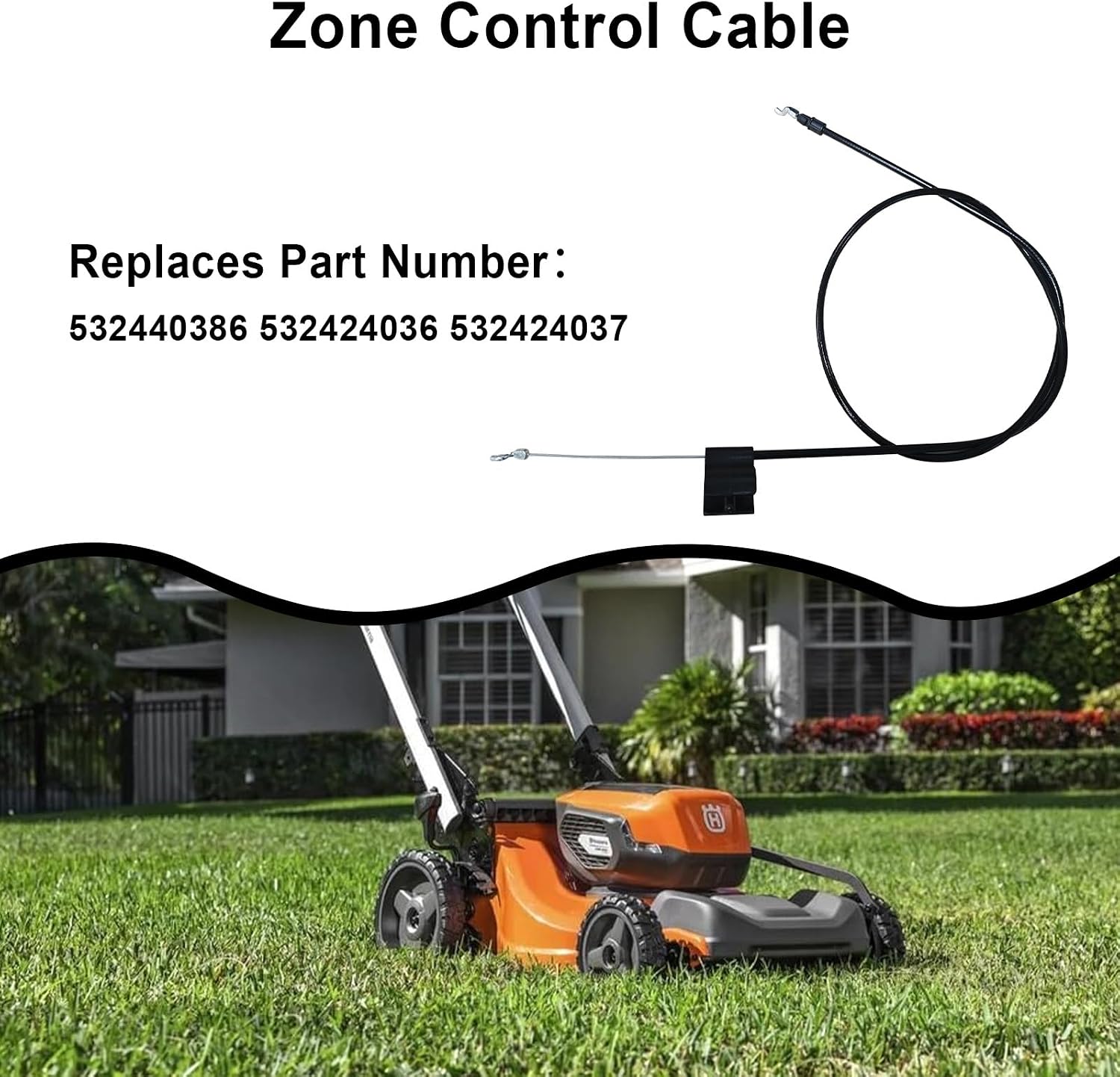 532440386 Zone Control Cable Compatible with Husqvarna Craftsman Lawn Mower