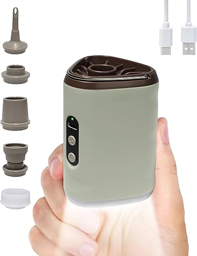 Miniatura 1 de Bomba de aire portátil con batería de 2500 mAh, recargable por USB, ligera, eléctrica, mini bomba de aire, inflar, desinflar, desinflar para