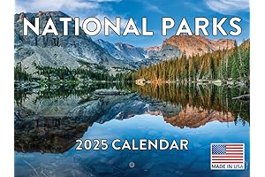 2025 National Parks Wall Calendar | United States Scenery & Native Wildlife