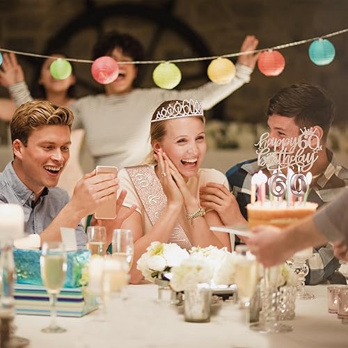 Miniatura 395 de Decoraciones de cumpleaños número 17 para niña, incluyendo tiara y banda de cumpleaños de 17, decoración para pastel y velas, globos de números