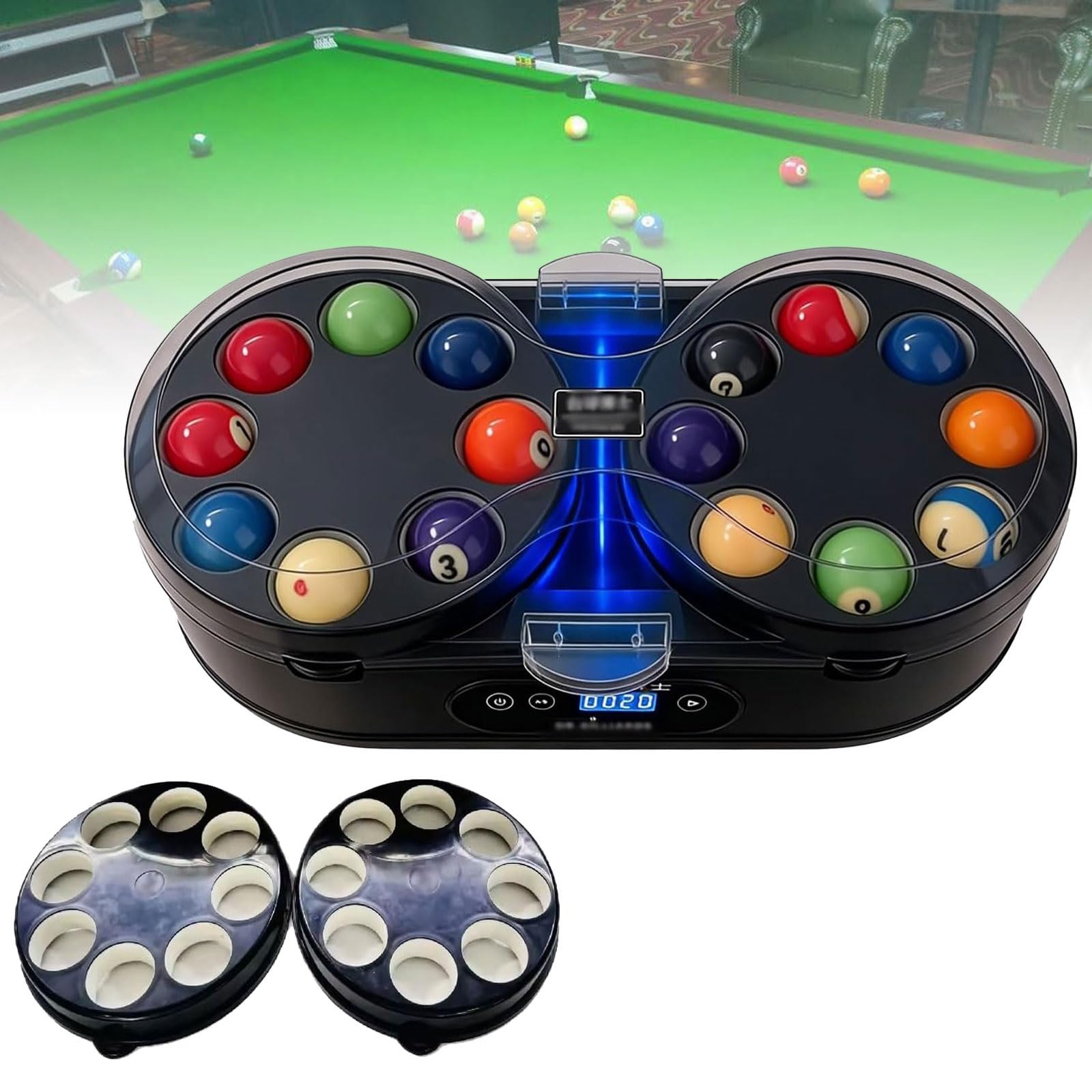 Nettoyeur de balles de piscine double moteur avec séchage à l'air libre pour clubs