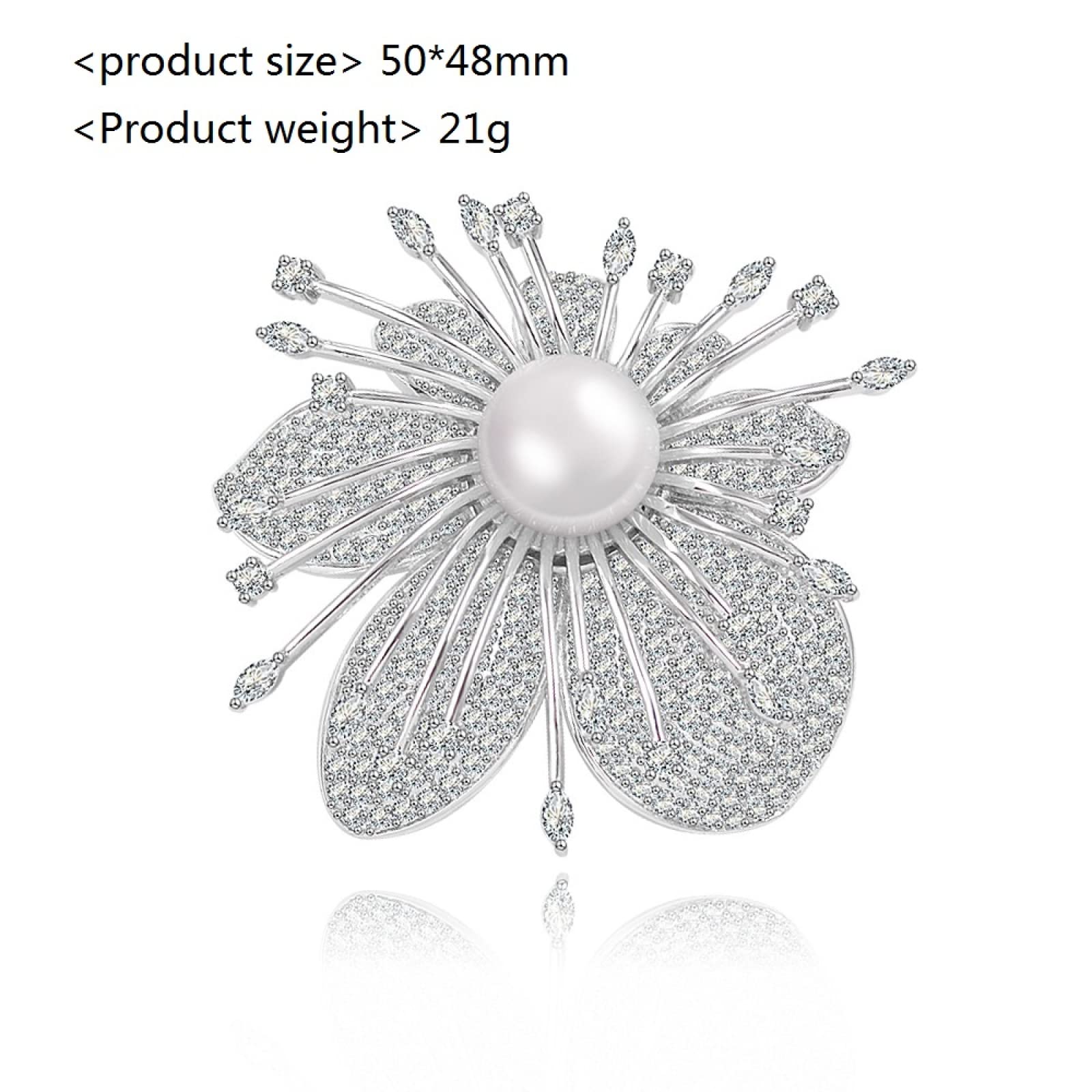 Vintage Brosche Für Damen Blattbrosche Mikroverkrusteter Zirkonia Damen Seidenschal Knopfkorsage,D