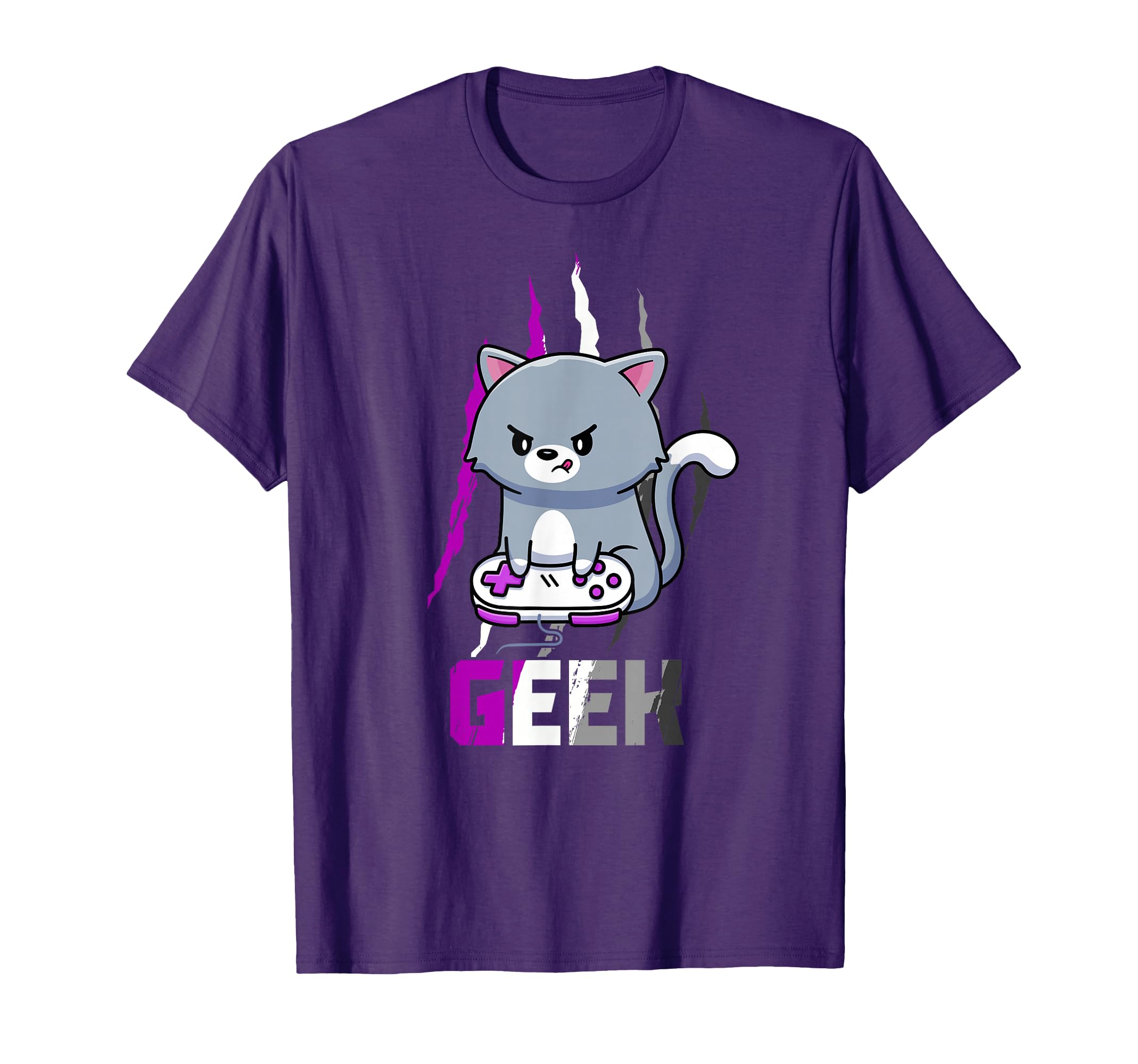 Asexual Geek Nerd Pride LGBT Video Game Lovers Gift Cat Men Women T-Shirt