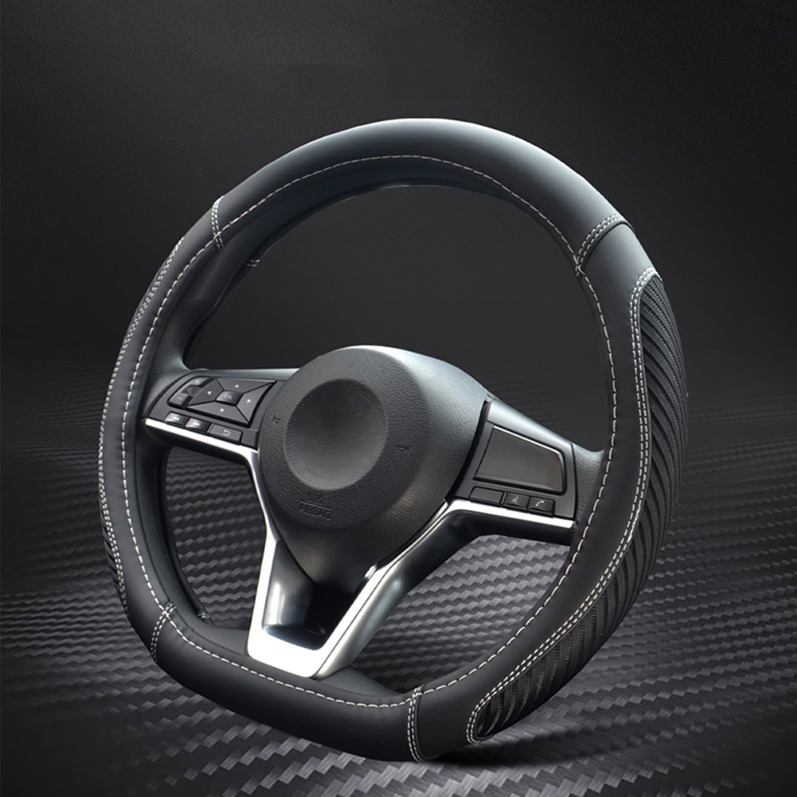 Sawuaa - Funda De Volante De Coche Mazda, Funda De Piel De Napa Para Volante De Coche