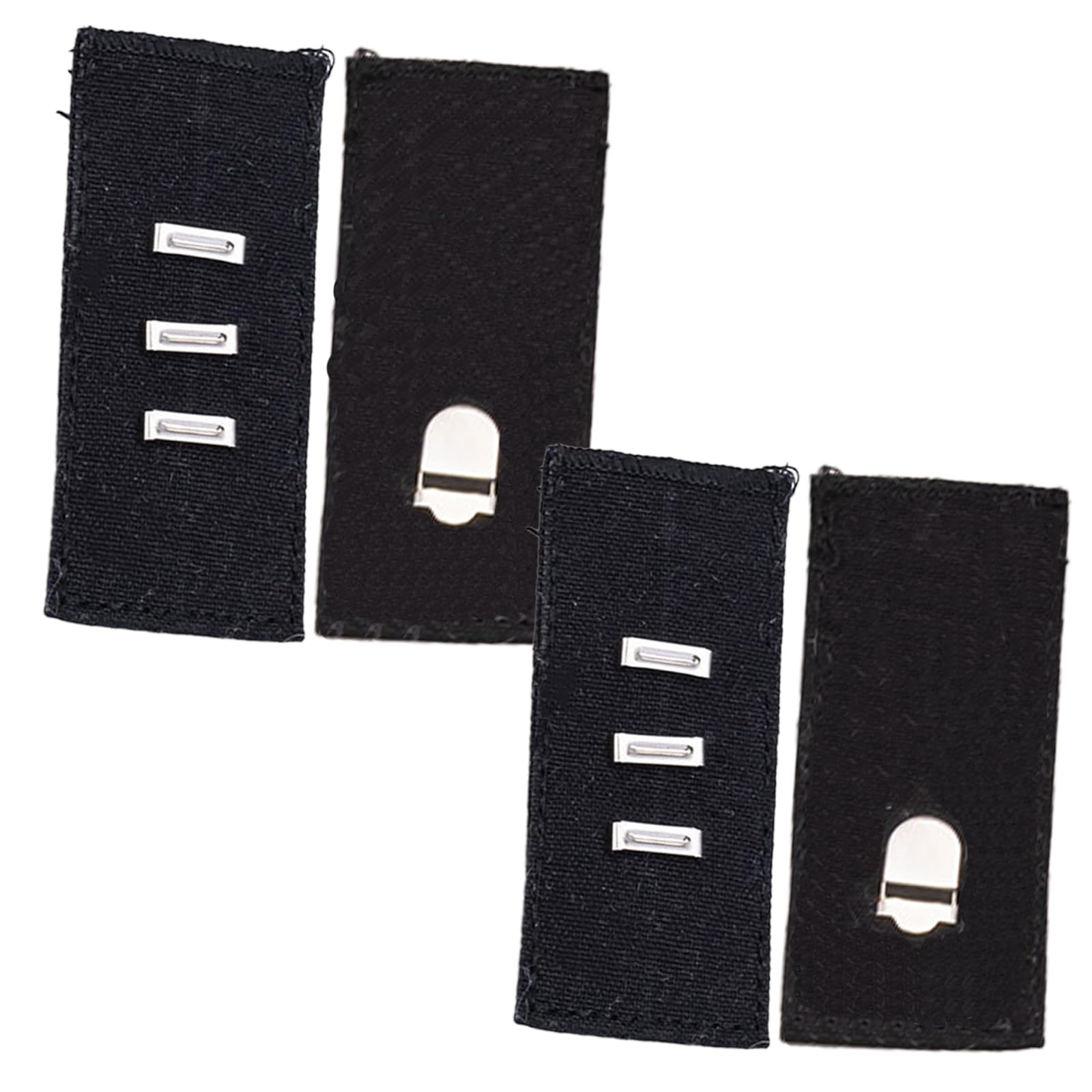 Fkizanthene Men's Black 4Pcs Hook Waistband Extender, Detachable Trouser Waist Extender For Wo, Fits Skirts Trousers Haberdashery Home Work Post-Pregnancy