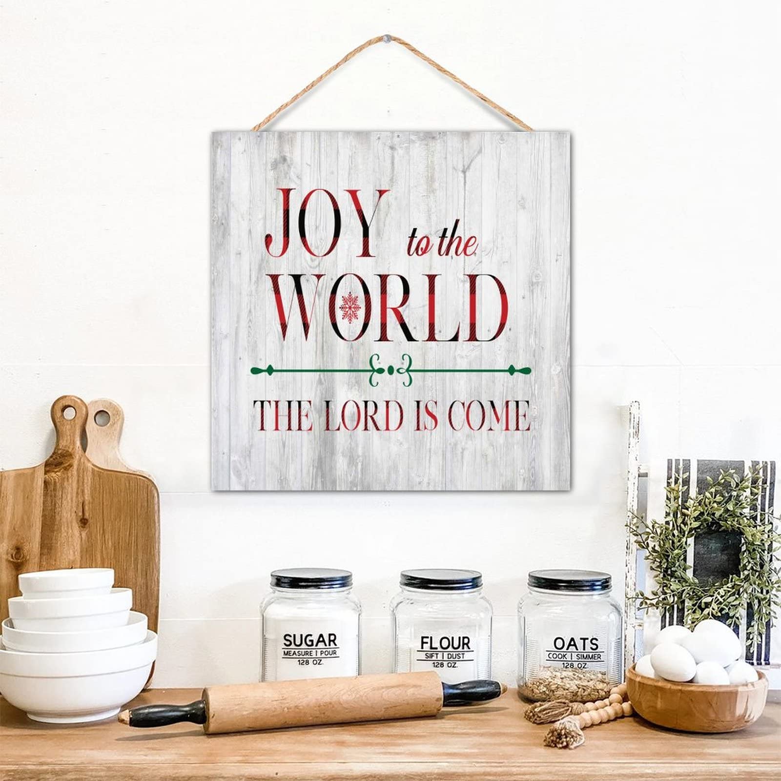 Panneau bois rétro Joy to The World pour rompre la monotonie des murs