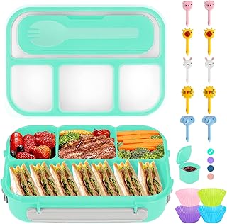 Lunch Box Kids, Bento Box Adult Lunch Box, Lunch Containers for Adults Kids Toddler, 1300ML-4 Compartment Bento Lunch Box ...