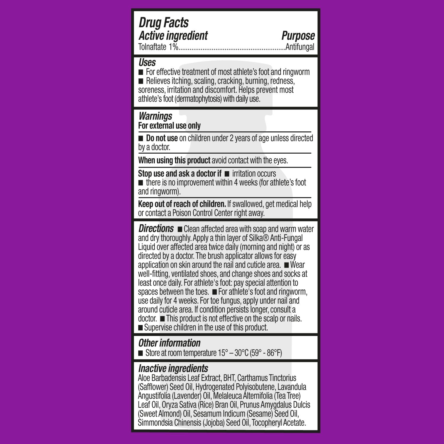 SILKA Max Strength Antifungal Liquid for Toenail Health with Brush Applicator, Results in 1 Week, Nail Fungus Treatment for Damaged Toenails, Athlete's Foot Treatment, Tolnaftate 1% 0.45 Fl Oz — Amazon image 8