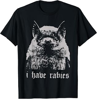 Vintage I Have Rabies Bat Funny Meme Quotes T-Shirt