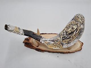 Yaliland Silver Plated shofar Set Lion of judah Rams Ram Horn Chofar From The Holy land Israel + FREE Wood Stand
