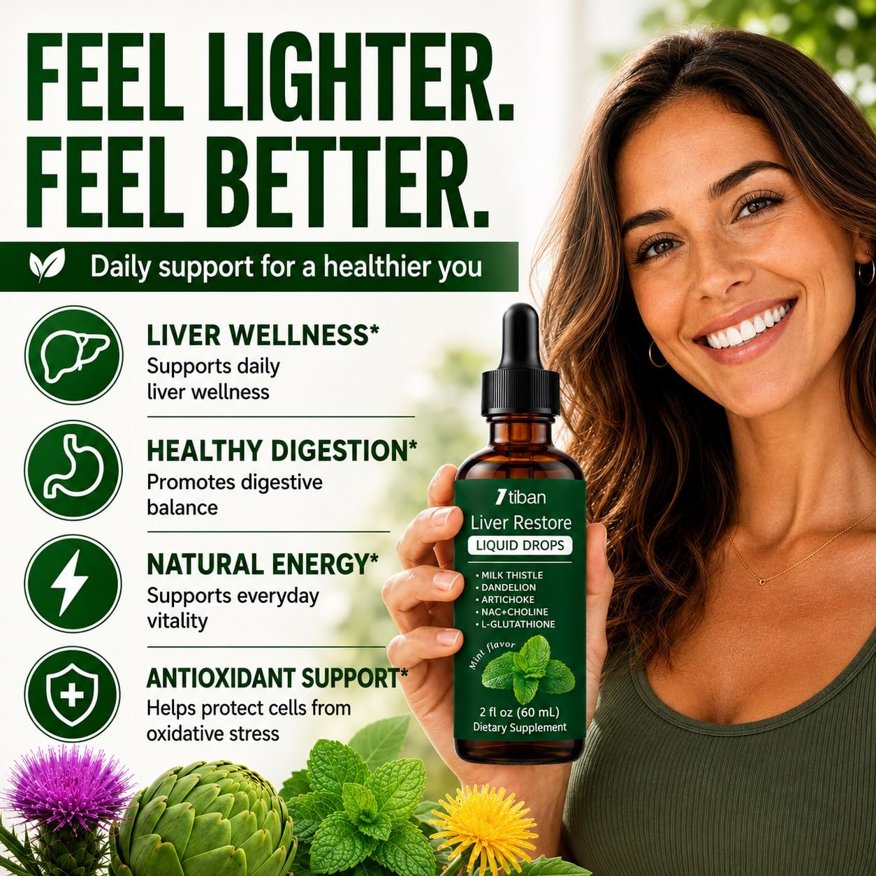 Liver Restore Drops, Liver Cleanse Herbal Liquid Supplement, 60 mL — Amazon image 4