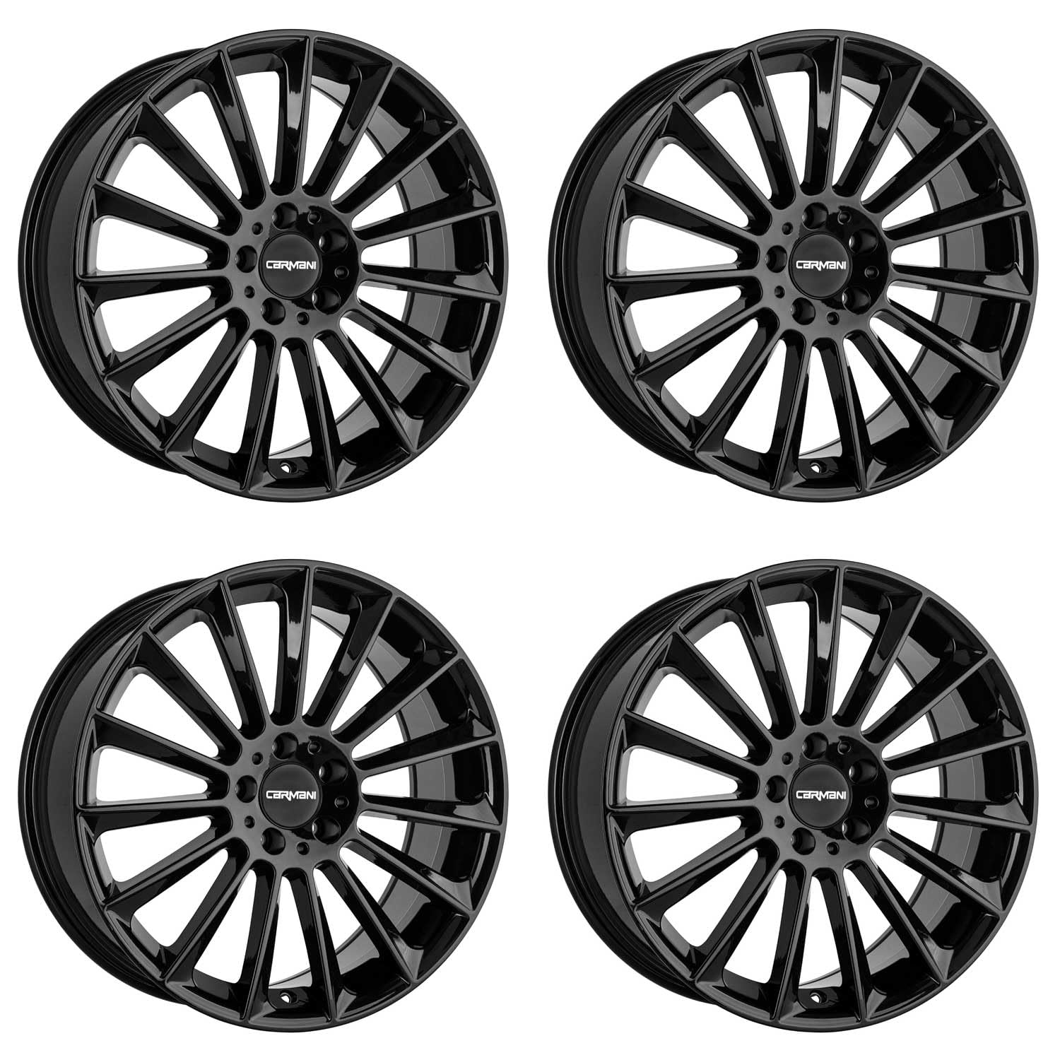 4x Carmani alloy rims 17 Fritz 10.0x22 ET50 5x112 black