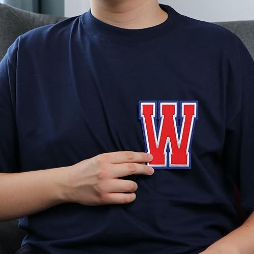 Miniatura 256 de Parches de letras termo-adhesivas de alta calidad – Lindas letras para ropa – Parche universitario para ropa – Letras bordadas de 4 1/2 parches