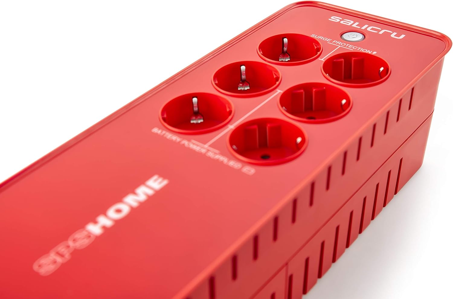 Salicru SPS 850 Home Power Inverter (850VA/490Watts) – Off-Line with Multiple Base Communication 6 Sockets Schuko/FR