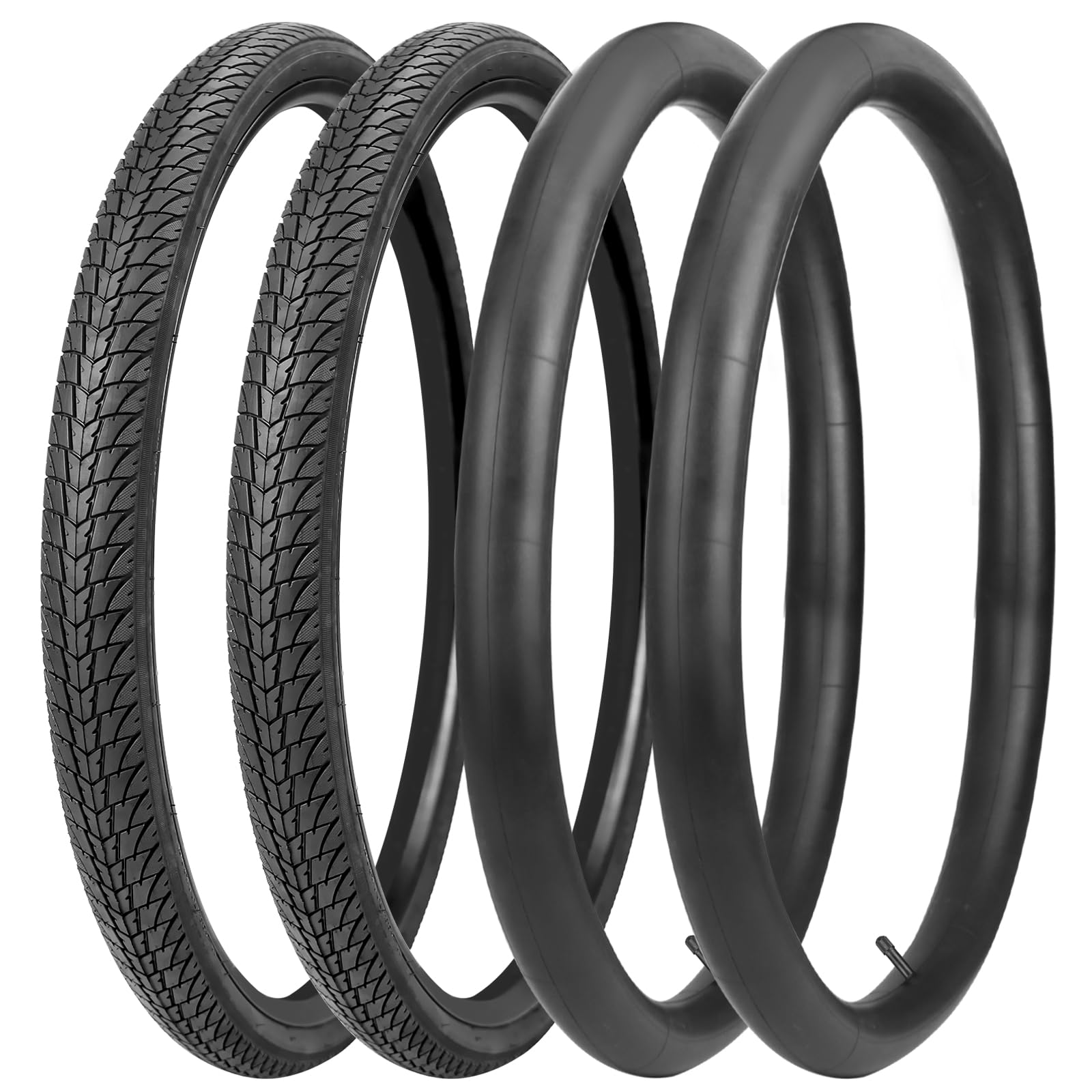 MEGHNA Set di pneumatici per bicicletta, 700 x 38 C/700 x 40 C, con camera d'aria FV 48 mm + 2 leve per pneumatici, 29 pollici, 30 PSI