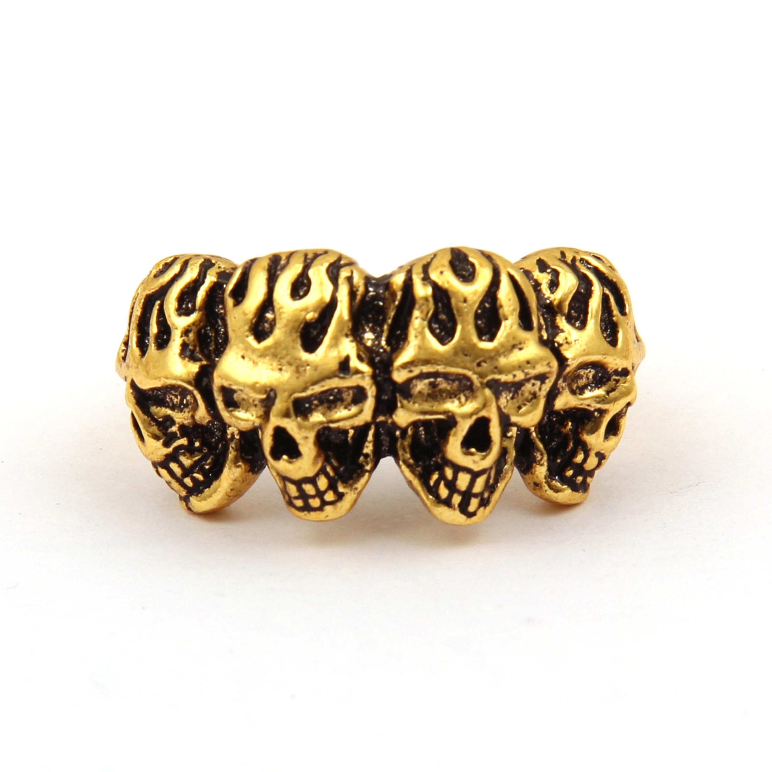 Skull Shaped Gold Plated Brass Ring for (Boys & Men)-image-48