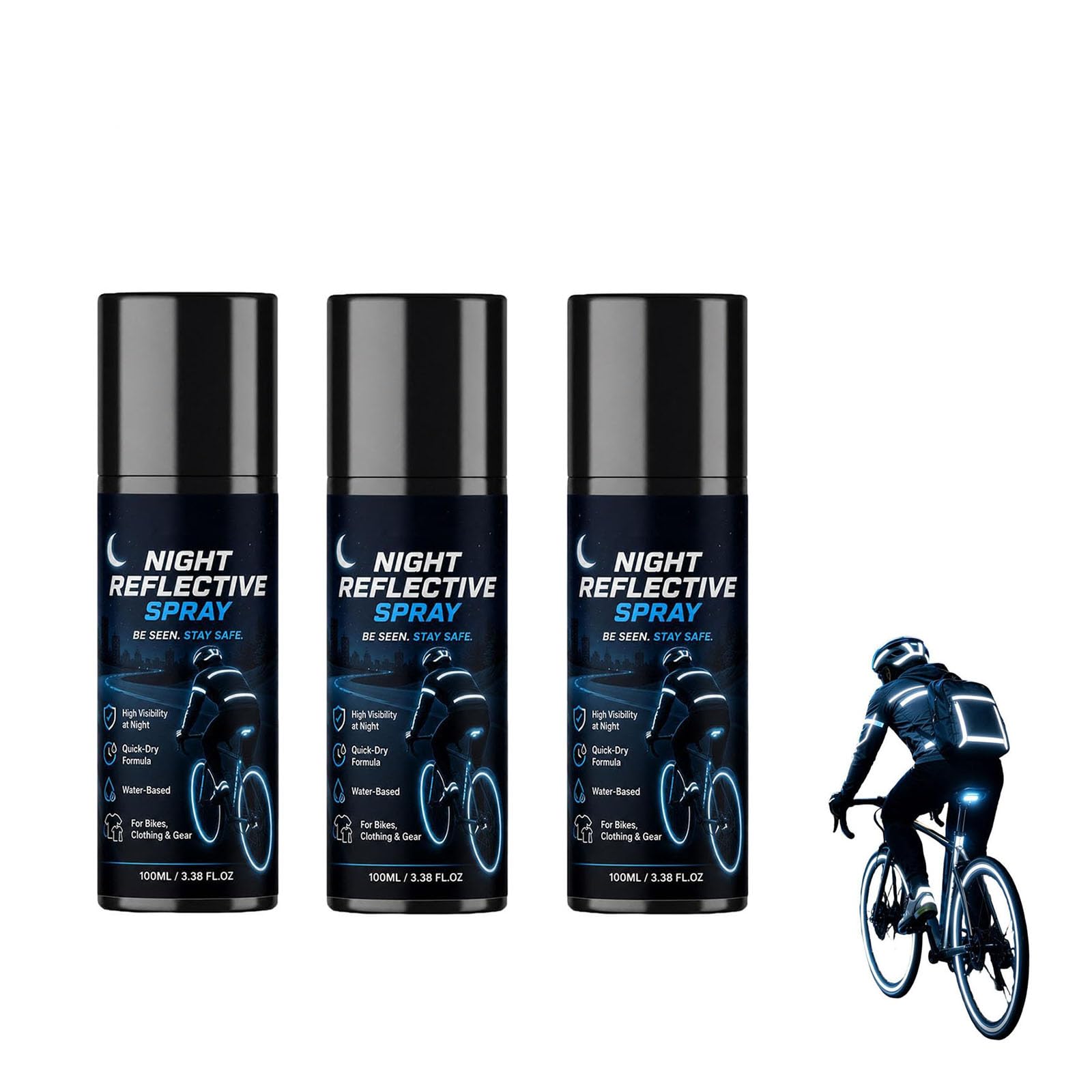 Nachtreflektierendes Spray, fluoreszierende Sicherheitsfarbe (3pcs)