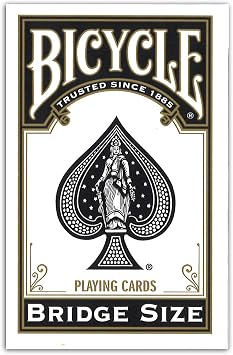 Bicycle Playing Cards Black 5.7 x 8.8 x 1.8 cm 86C Rider Back Bridge Size