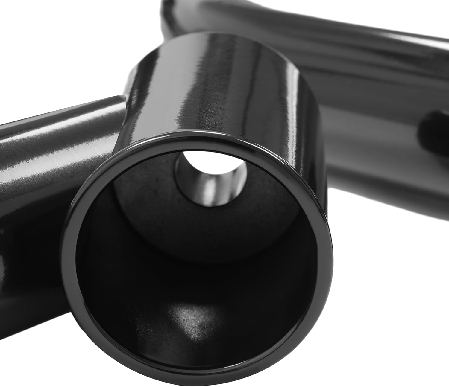 KUAFU Poly Fender Mounting Kit for Dump, Garbage, Work, Utility Trucks - 5" Offset, Replacement for 8590195 8590245 8591000 Powder Coated Black Steel Nylon, 2 Packs