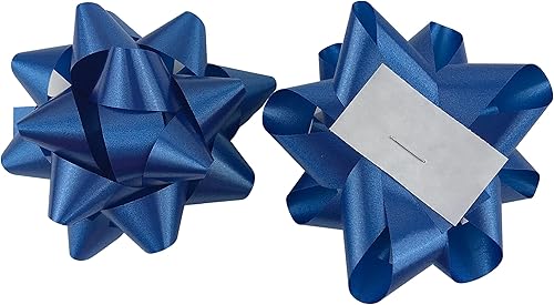 Miniatura 2 de MMvolesy Paquete de 20 lazos de estrella con diseño de confeti de Navidad, color azul con diseño de confeti de Navidad, Día de San Valentín, para