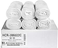 Vista 73 de Aluf Plastics - Bolsas de basura de alta densidad, 10 galones, 1000 unidades, 8 micras (eq), 24 x 24 pulgadas, negras, para baño, oficina