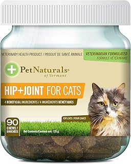 Pet Naturals, Hip + Joint for Cats, Joint Health Supplement, Natural Duck Flavor, 90 Bite-Sized Chews