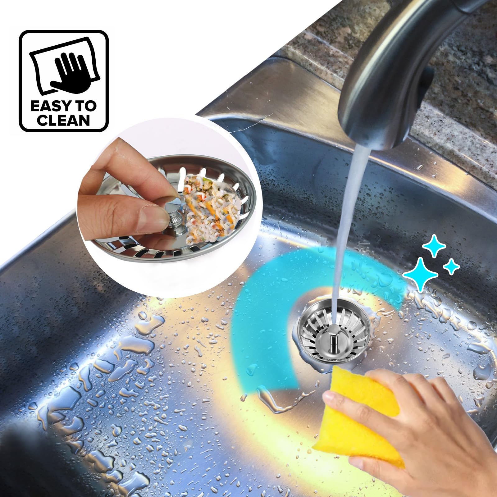 Robinet de cuisine en acier inoxydable 304 robinet d'eau moderne robinets de cui