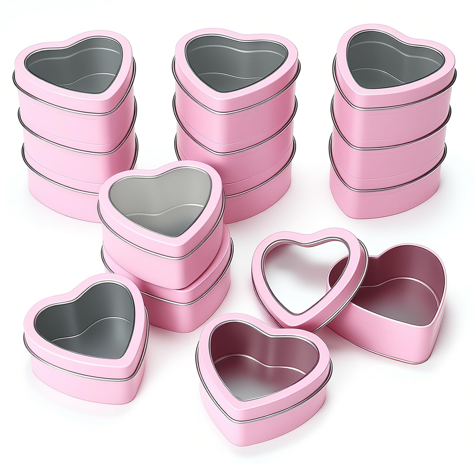 Latas de metal con corazón para recuerdos de bodas y detalles creativos