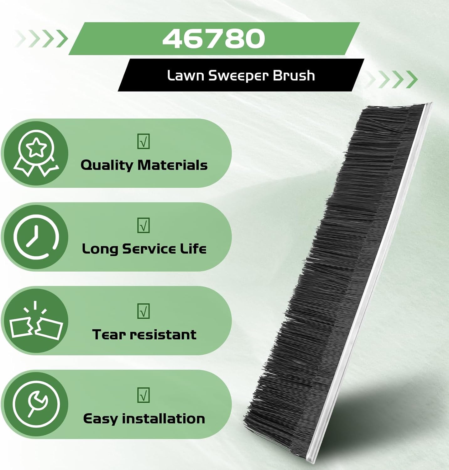 46780 Lawn Sweeper Replacement Brush for Agri-Fab Models 45-0521,45-0261,45-02602,45-0456,45-0492,45-0521,21" Brush for 42" Tow Behind Lawn & Leaf Sweeper (4 Pack)