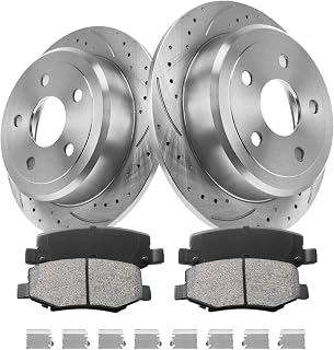 Rear Brake Rotors Compatible with 2007-2017 Jeep Wrangler