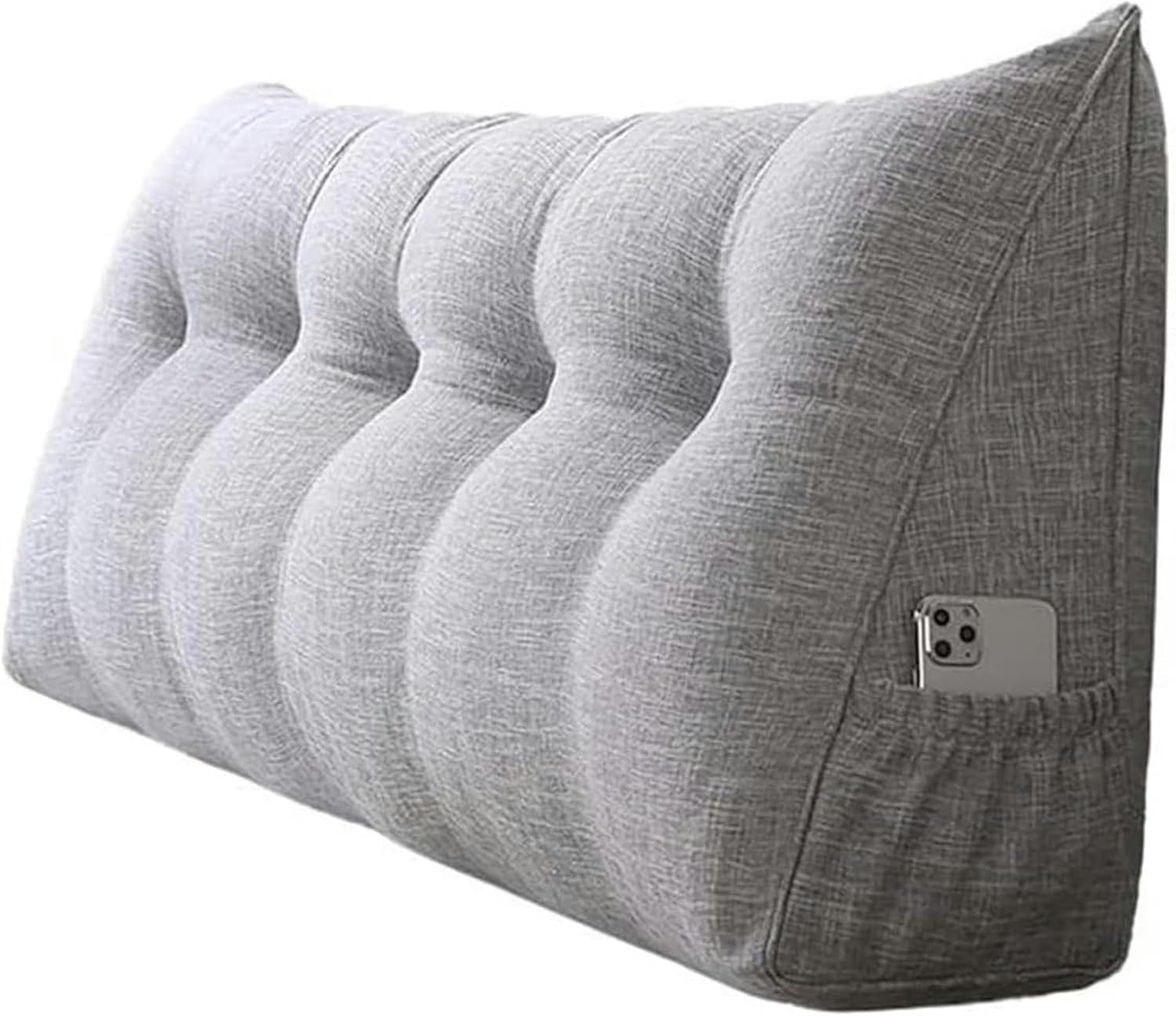 Wzglod Headboard Pillow, 80cm/100cm/120cm/150cm/180cm/200cm Daybed Wedge Cushion Triangular Bed Rest Reading Pillow, Large Bedrest Throw Pillows with Removable Cover-