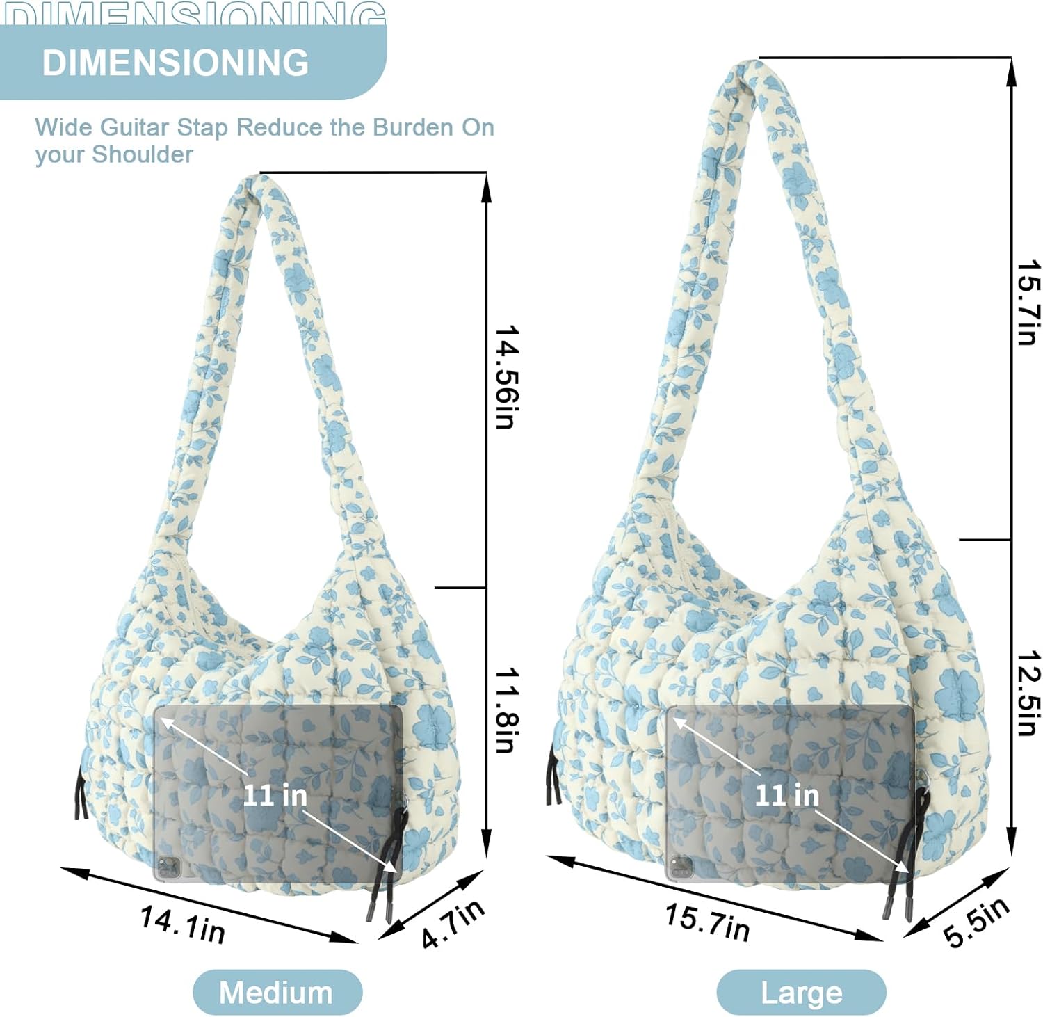 Quilted Puffer Tote Bag Purse Puffy Crossbody Shoulder Bag,Lightweight Nylon Hobo Bag Puffer Carryall Bag for Women Girl