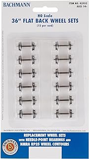 Bachmann Trains 36" FLAT BACK WHEEL SETS (12 per card) - HO Scale